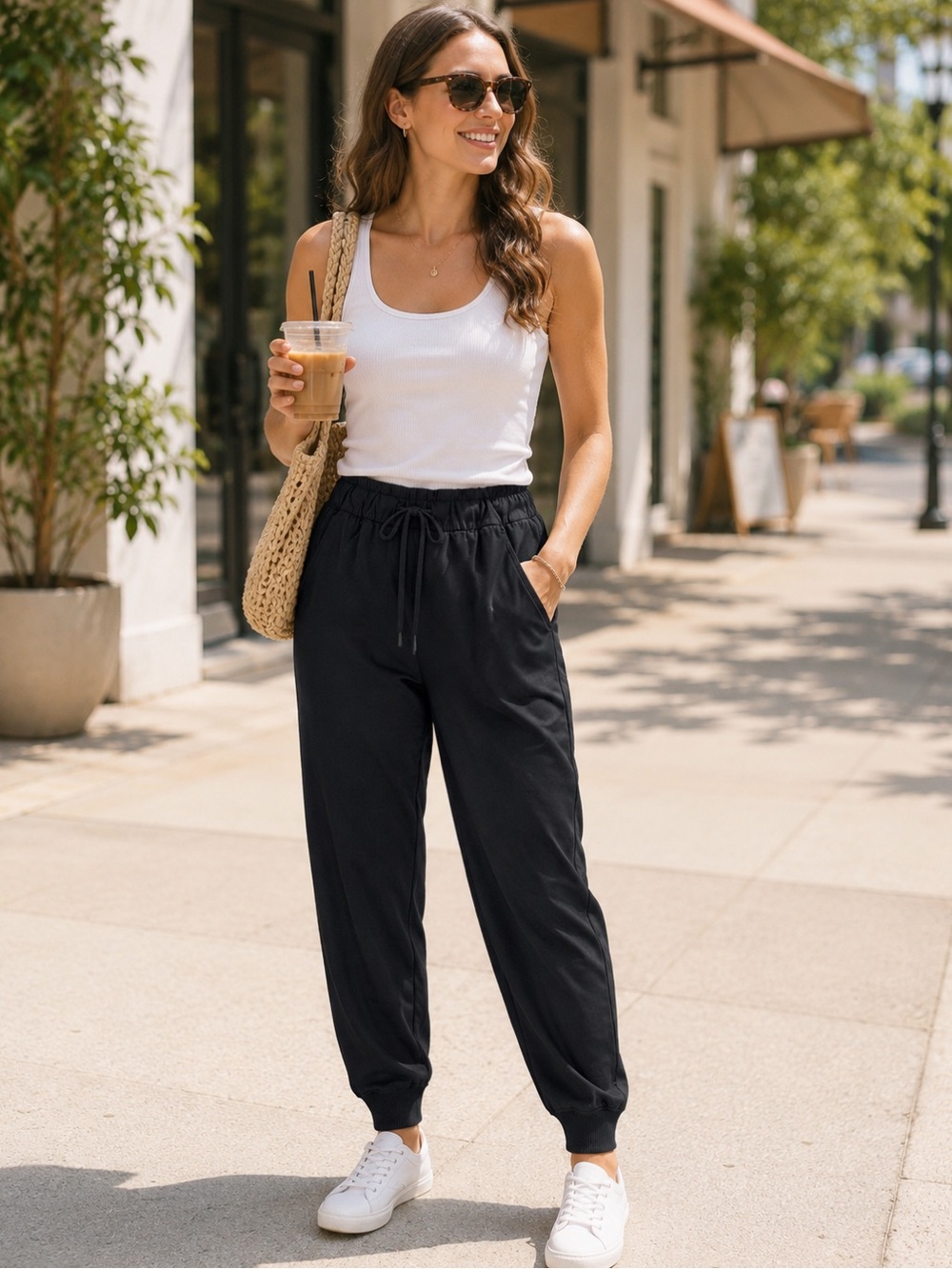 Lululemon Black ‘On The Fly’ Jogger Size 4 Minimalist Athleisure